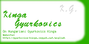 kinga gyurkovics business card